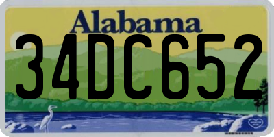 AL license plate 34DC652