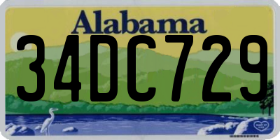 AL license plate 34DC729