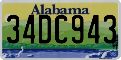 AL license plate 34DC943