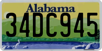 AL license plate 34DC945