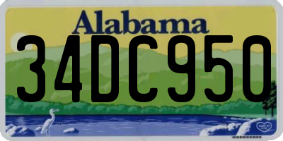 AL license plate 34DC950