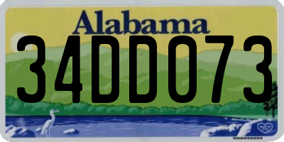 AL license plate 34DD073