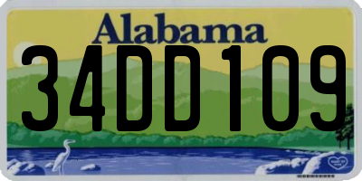 AL license plate 34DD109