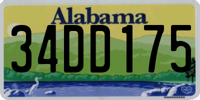 AL license plate 34DD175