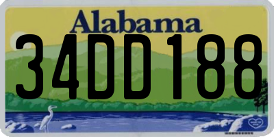 AL license plate 34DD188