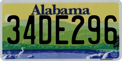 AL license plate 34DE296