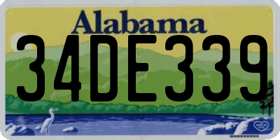 AL license plate 34DE339