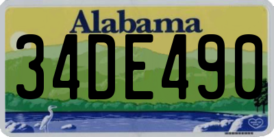 AL license plate 34DE490