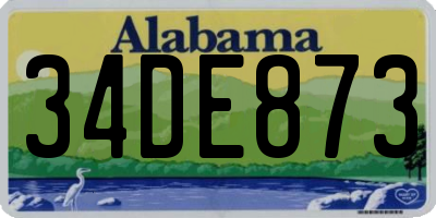 AL license plate 34DE873