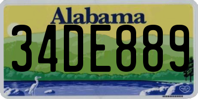 AL license plate 34DE889