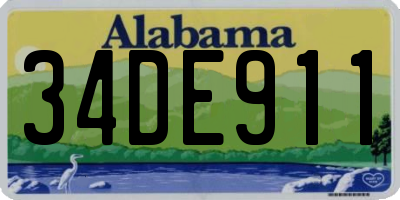 AL license plate 34DE911