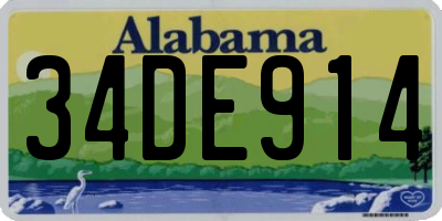 AL license plate 34DE914