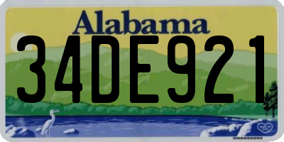 AL license plate 34DE921