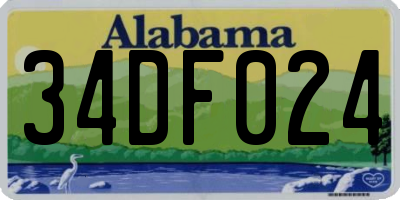 AL license plate 34DF024