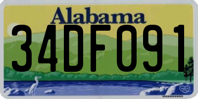 AL license plate 34DF091