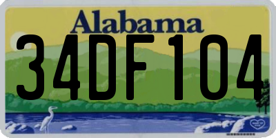 AL license plate 34DF104