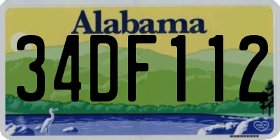 AL license plate 34DF112