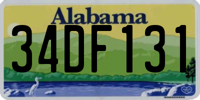 AL license plate 34DF131