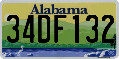AL license plate 34DF132