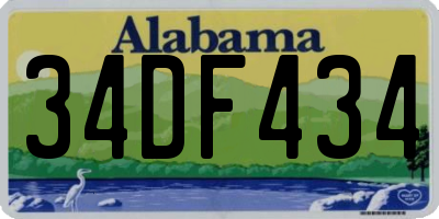 AL license plate 34DF434