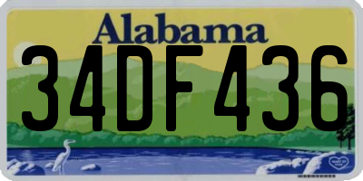 AL license plate 34DF436