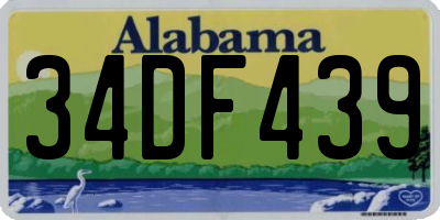 AL license plate 34DF439