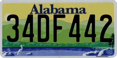 AL license plate 34DF442