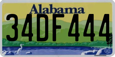 AL license plate 34DF444