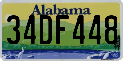 AL license plate 34DF448