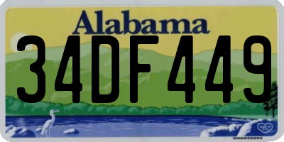 AL license plate 34DF449