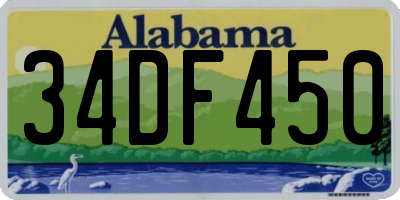 AL license plate 34DF450