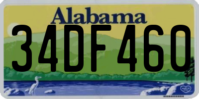 AL license plate 34DF460