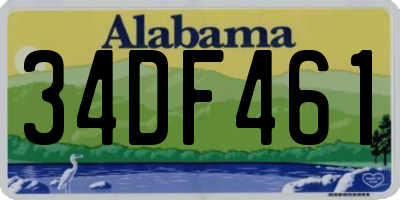 AL license plate 34DF461