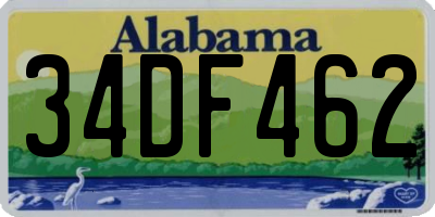 AL license plate 34DF462