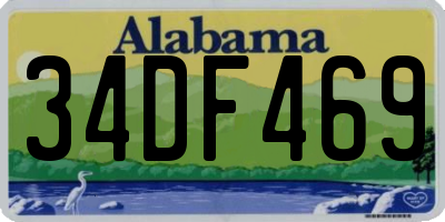 AL license plate 34DF469