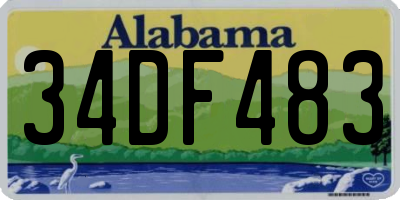 AL license plate 34DF483