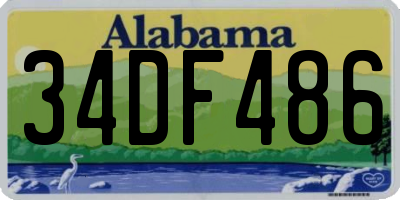 AL license plate 34DF486