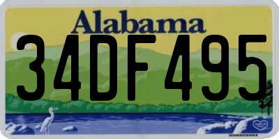AL license plate 34DF495