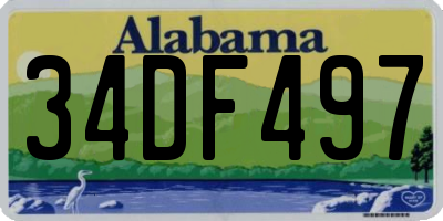 AL license plate 34DF497