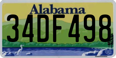AL license plate 34DF498