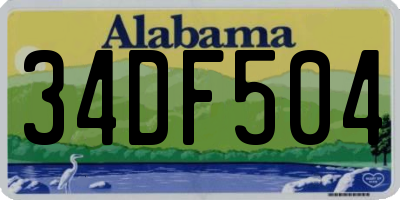 AL license plate 34DF504