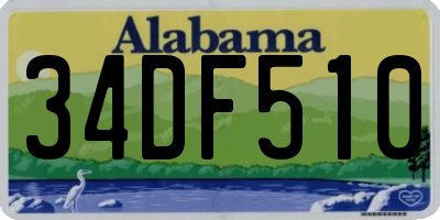 AL license plate 34DF510