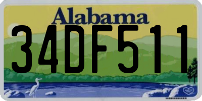 AL license plate 34DF511