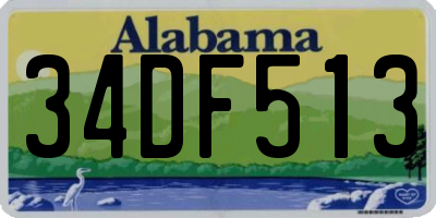 AL license plate 34DF513