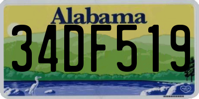 AL license plate 34DF519