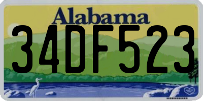 AL license plate 34DF523