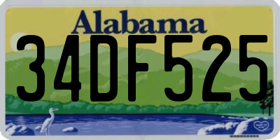 AL license plate 34DF525