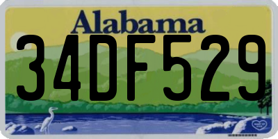 AL license plate 34DF529