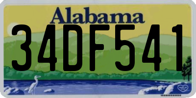 AL license plate 34DF541