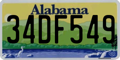AL license plate 34DF549
